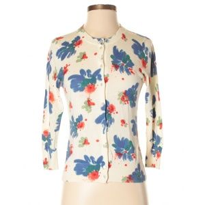 J. Crew Floral Print Cardigan S